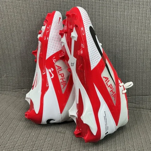 Nike Alpha Menace 4 Men’s Size 15 Red/White Pro Football Cleats - Picture 9 of 9